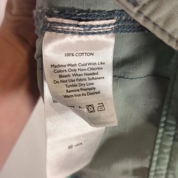Eddie Bauer Sz 14P shorts green cargo shorts - Picture 10 of 10